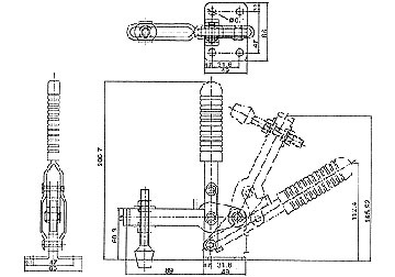 370kg Gá kẹp (cam kẹp) định vị chiều dọc King-Diamond KD-12265